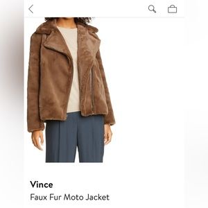 Vince faux fur Moto jacket